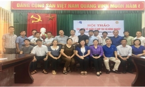 Đồng chí Chủ tịch Hội Nông dân tỉnh dự và chỉ đạo Hội Thảo tập huấn về quản lý hợp tác xã nông nghiệp tại Mỹ Hào.